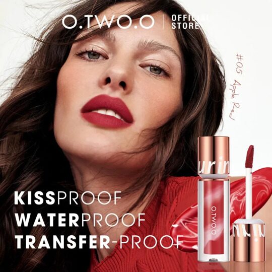 Водостойкая матовая помада O.TWO.O New Trending Lip Gloss Marbling Water Proof Matt Finish Lip Stick SC057 №10 Темно-ягодный