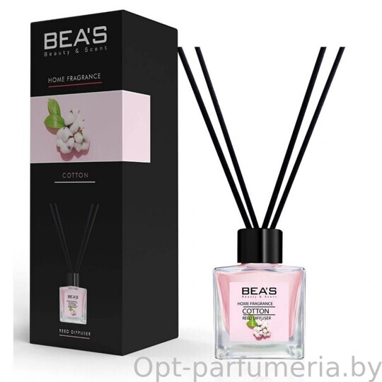 Ароматический диффузор с палочками Beas Cotton - Хлопок - 50 ml