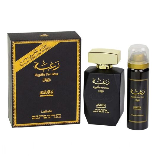 Lattafa Raghba edp 100 ml и Deodorant Spray Raghba For Men 50 ml