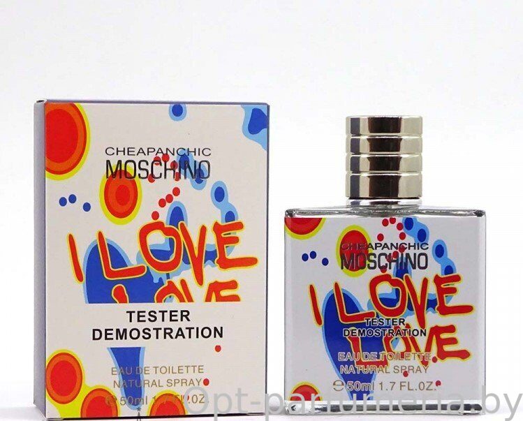 Love 50. Тестер Moschino i Love Love EDP 50м.