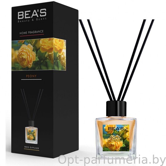 Ароматический диффузор с палочками Beas Peony - Пион - 50 ml