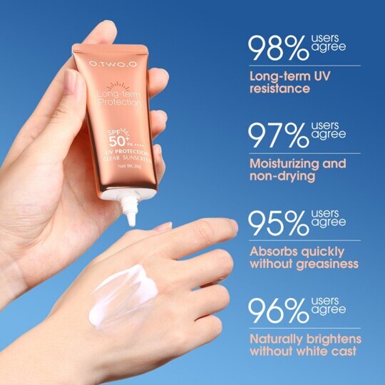 Солнцезащитный крем O.TWO.O Sunscreen SPF50 PA++++ Refreshing Oil-Free Formula UV Sun Protection 30 ml (арт. FC001)