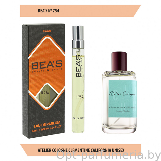 Компактный парфюм Beas U 754 Atelier Cologne Clementine California unisex 10 ml