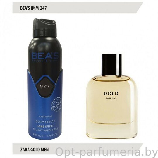 Дезодорант Beas Zara Gold For Men deo 200 мл арт.M 247