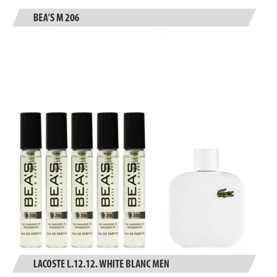 Парфюмерный набор BEAS Lacoste L.12.12. White Blanc Men 5*5 ml M206